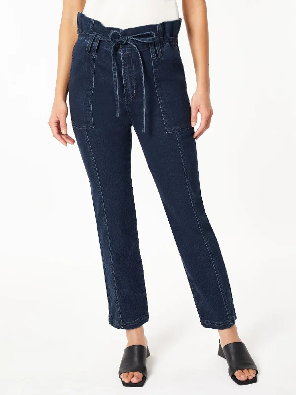 Paper Bag Waist Denim Trouser, Westpoint Wash Gym
