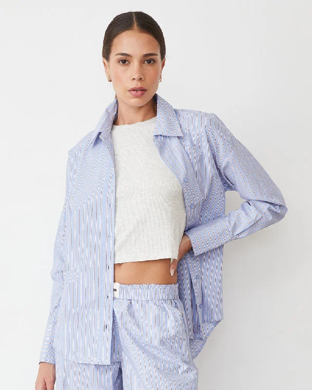 Stripe Poplin Oversized Shirt garde