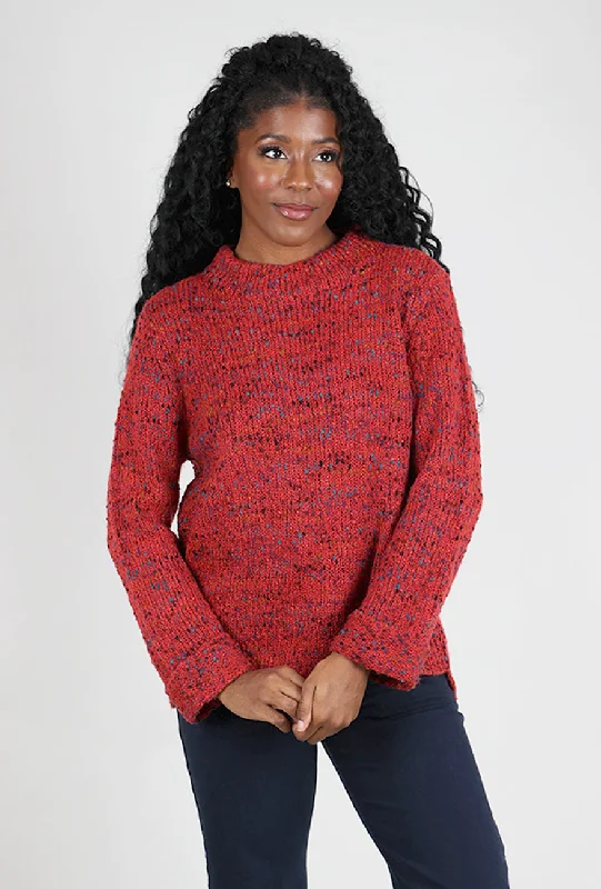 Confetti Yarn Funnel Pullover, Apple Scandinavian