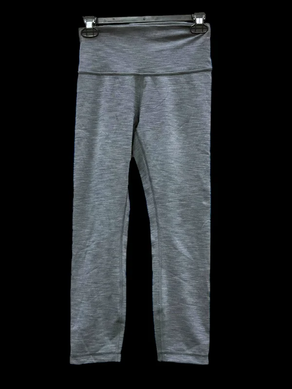 Athletic Leggings Capris By Lululemon In Grey, Size: 6 Athletic Women's High - 