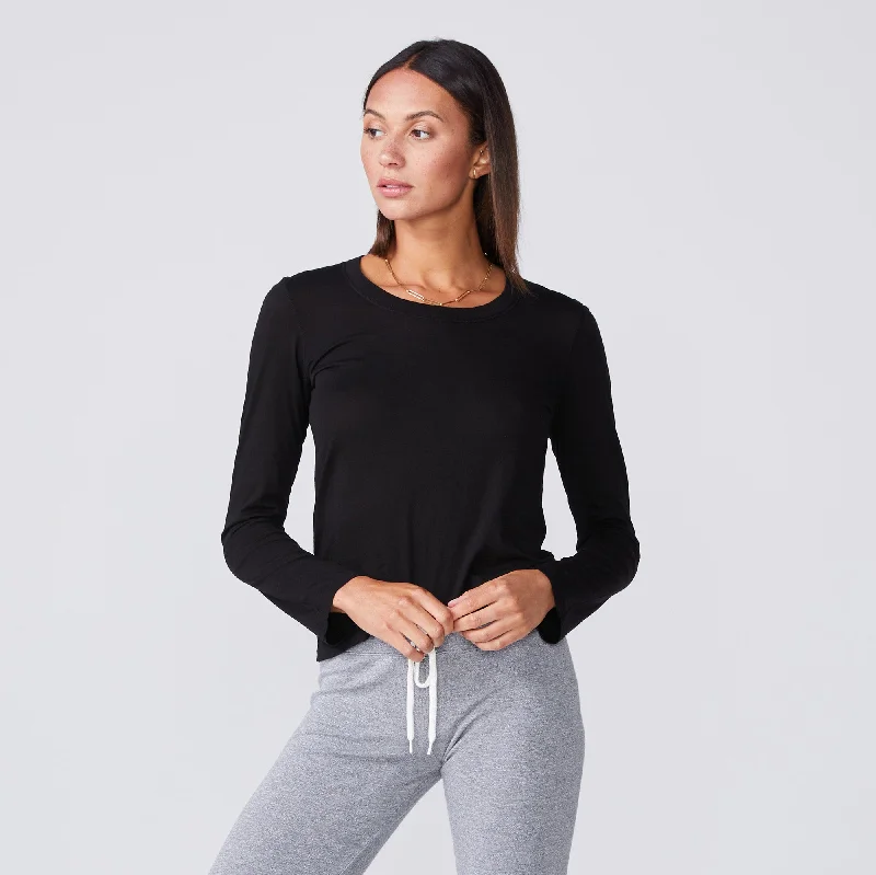 Super Fine Jersey Fitted Long Sleeve Crew Scandinavian