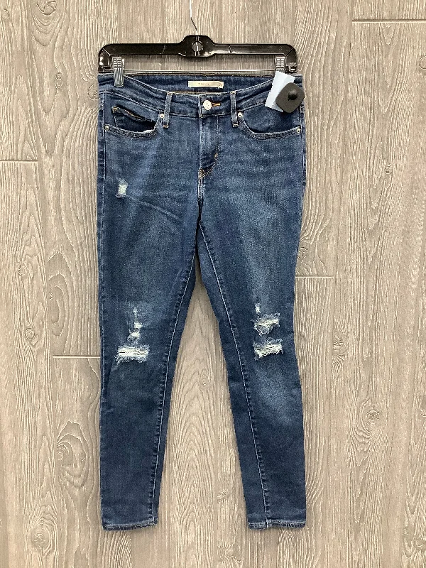 Jeans Skinny By Levis In Blue Denim, Size: 6 European