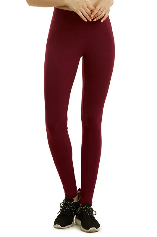 COTTONBELL LADIES COTTON LEGGINGS (WP4000C_BURG) Stylish Women's Neon