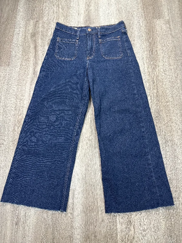 Jeans Wide Leg By Gap In Blue Denim, Size: 8 Traditional Women's Wool