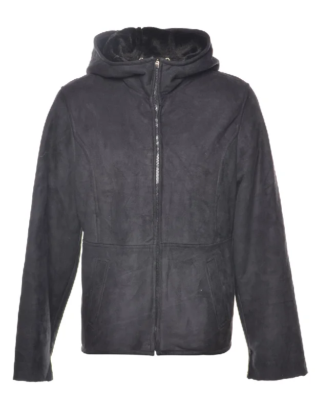 Hooded Midi Length Coat - L Bold Women's Statement