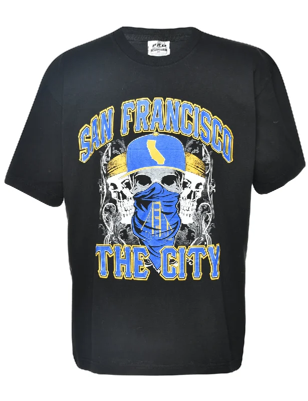 San Francisco Printed T-shirt - XL Polished Women's Silk