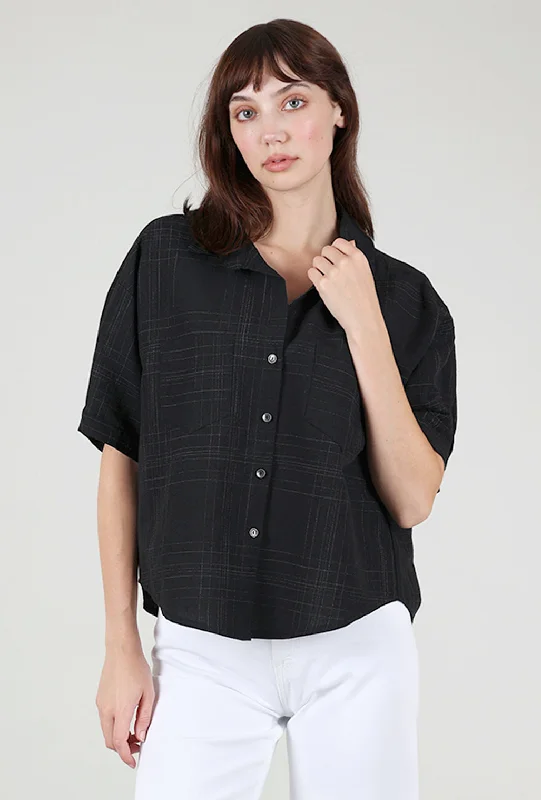 Urban Camp Shirt, Black/Silver Refined Women's Velvet