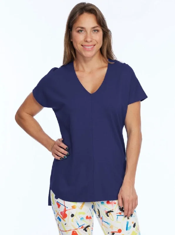 Zoe Top | Marine Geometric