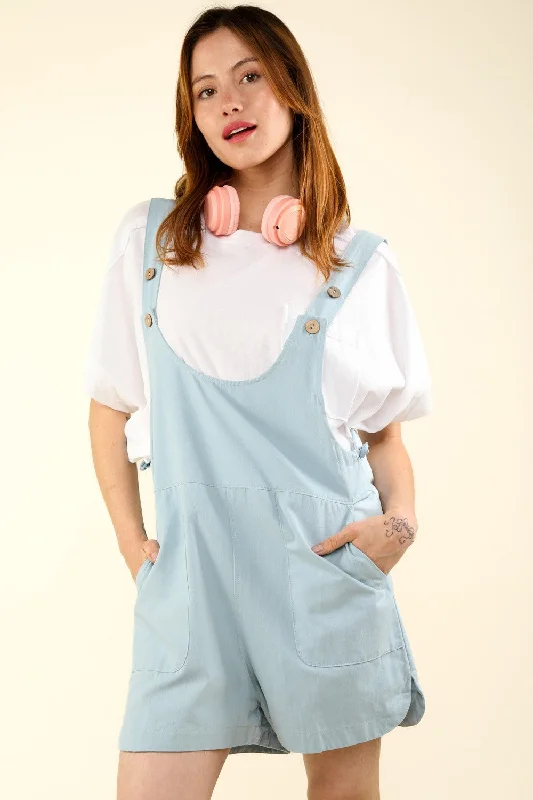 VERY J Adjustable Waist Suspender Overalls with Pockets Athletic Women's High - 