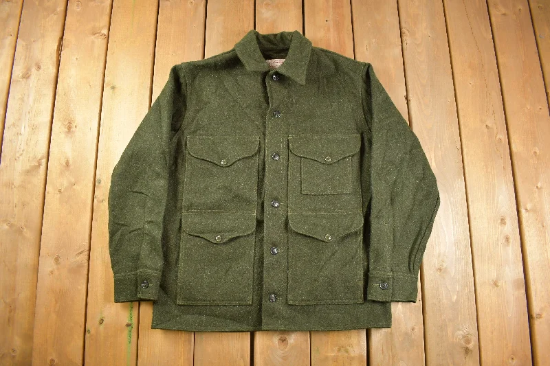 Vintage 1980s Filson Mackinaw Wool Cruiser Jacket 100% Wool Jacket Disco