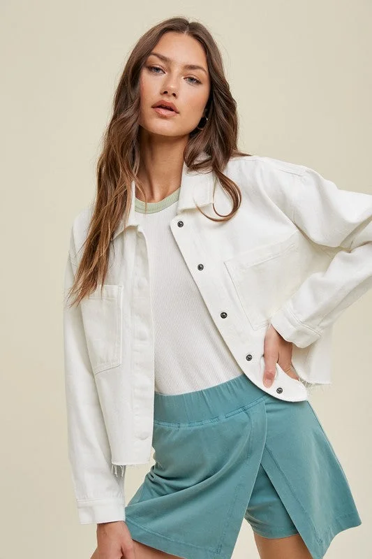 It's About The Fit Cropped Denim Jacket Practical Women's Multi - 