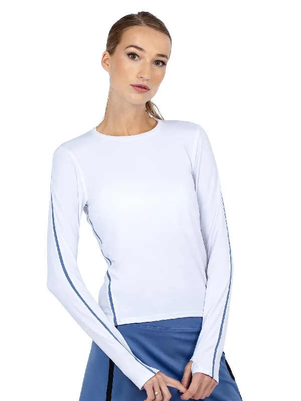 Classic Long Sleeve Crew - White/Palladian Casual Women's Japanese 