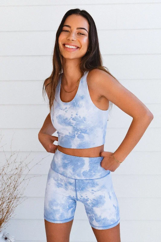 Blue Tie Dye Tawaiis Crop Cashmere
