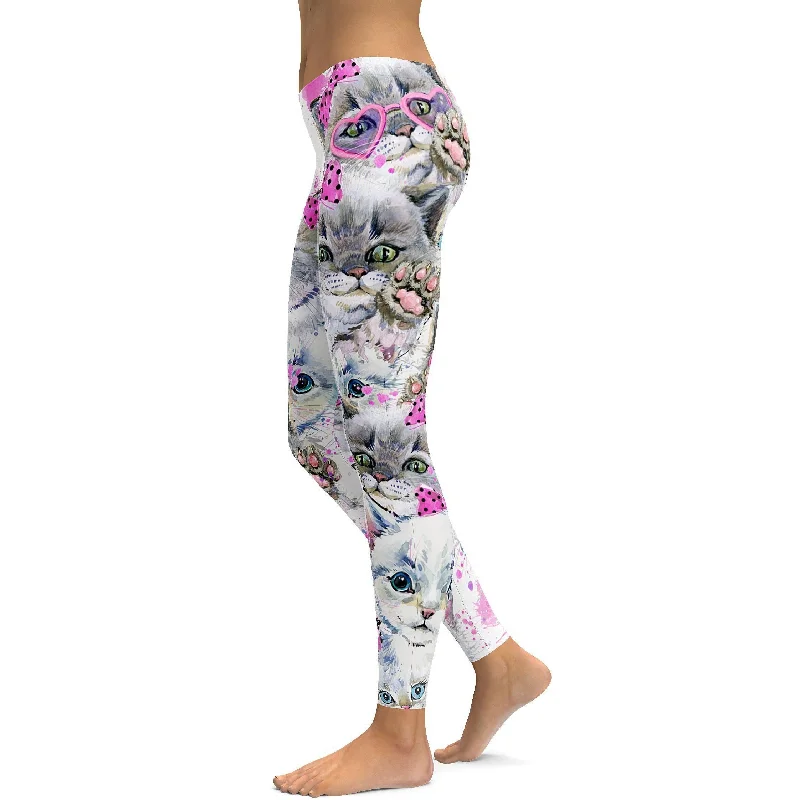 Cute Kitties Leggings Edgy Women's Punk