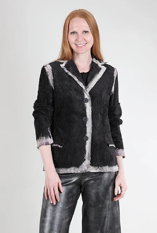 Nicksian Ombre Cord Blazer, Black Relaxed Women's 