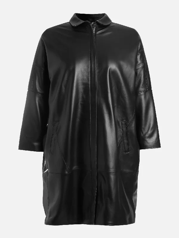 Sheepskin Leather Coat Traditional Women's Wool