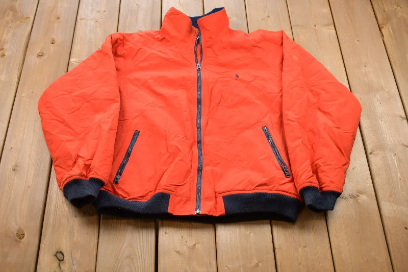 Vintage 1990s Polo Ralph Lauren Fleece Lined Windbreaker Jacket Feminine Women's Soft 