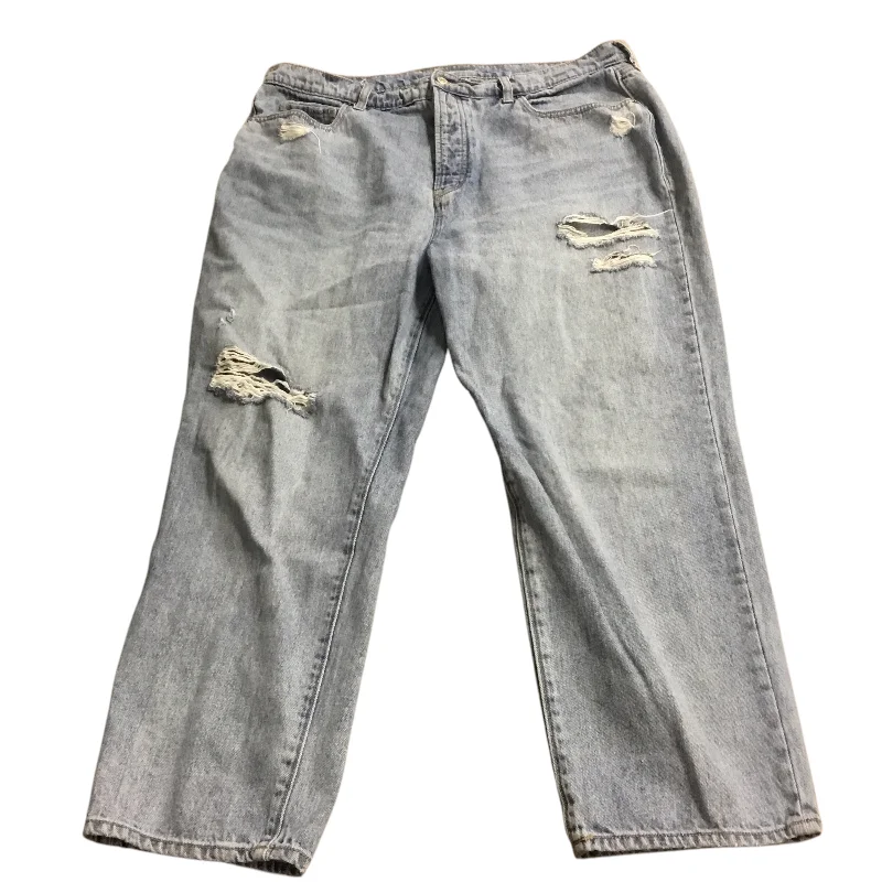 Jeans Boyfriend By Old Navy In Blue Denim, Size: 18 Casual Women's Loose - fitting
