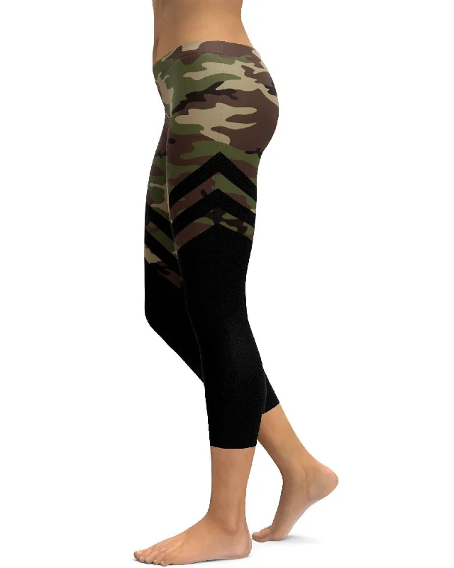 Black & Camo Thigh High Stocking Capris Australian Beach