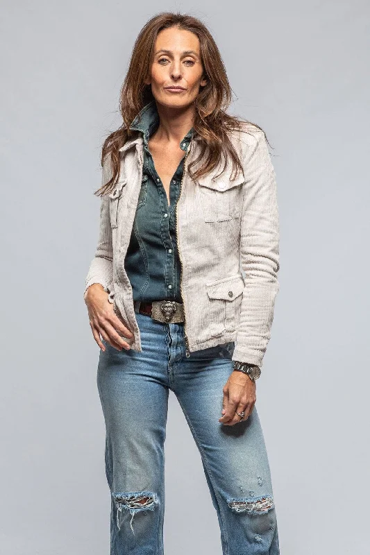 Pagosa Corduroy Jacket In Stone Polished Women's Silk