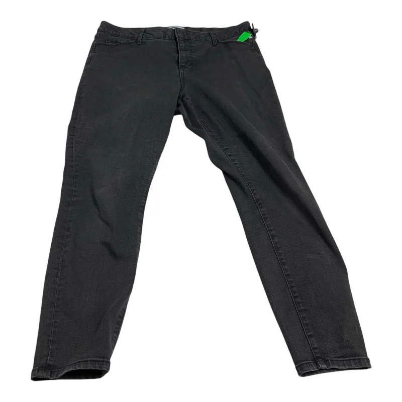 Jeans Straight By Ava & Viv In Black, Size: 14 Sophisticated Women's Tailored