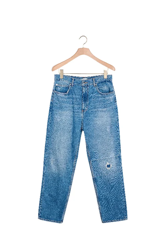 Jean droit déchiré Modern Women's 
