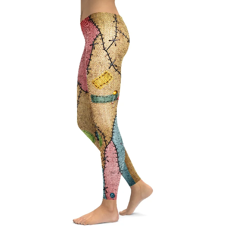 Voodoo Doll Patch Leggings Practical Women's Multi - 