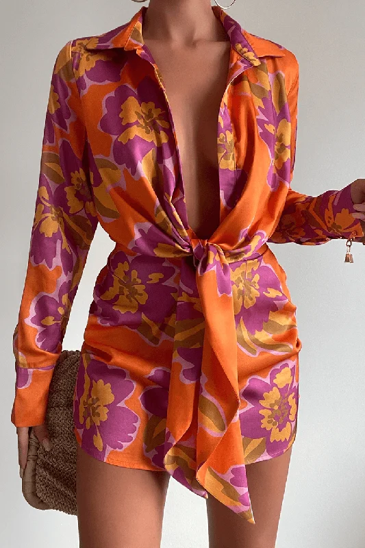 Aja Orchid Dress - Orange Scandinavian