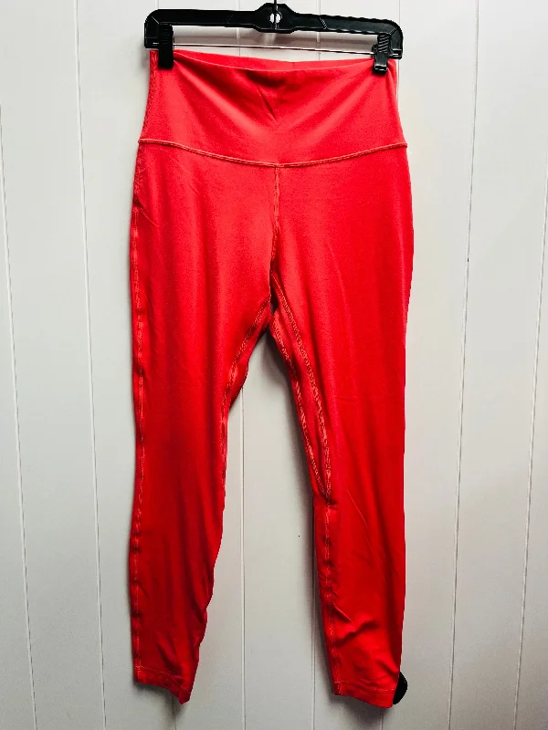 Athletic Leggings By Lululemon In Coral, Size: 10 Artistic Women's Avant - 