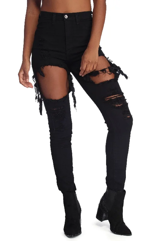 Stress To Impress Destructed Jeans Bohemian Women's Free