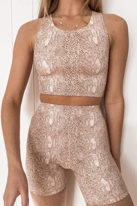 Snakeskin Tawaiis Crop Stylish Women's Tropical 
