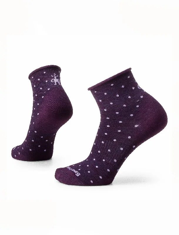 Everyday Classic Dot Ankle Socks, Purple Iris Sustainable Organic