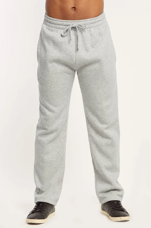 KNOCKER MEN'S MEDIUMWEIGHT FLEECE SWEATPANTS (SP1010_H.GRY) Traditional Women's 