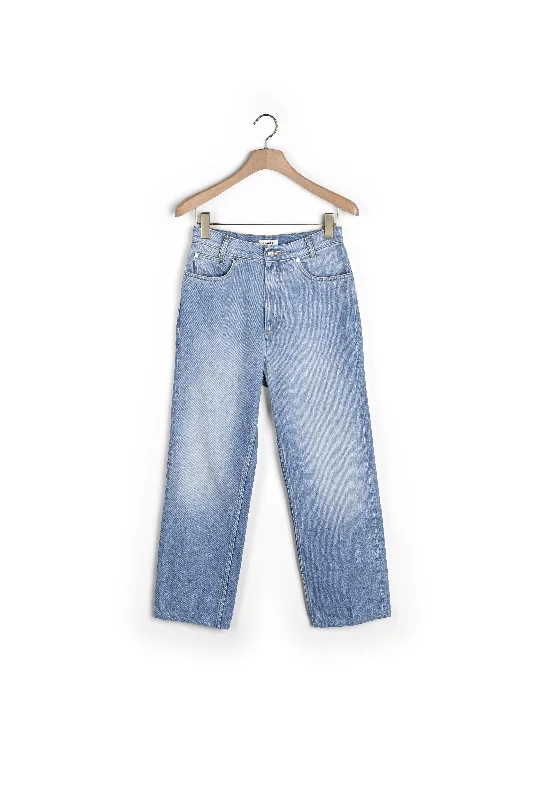 Jean droit taille basse Compression