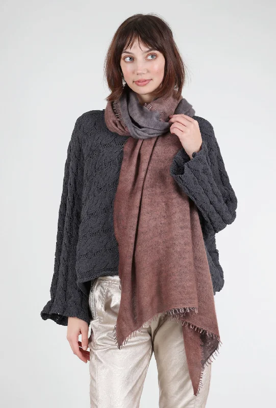 Spray Art Felted Cashmere Scarf, Rust Dust/Plum Traditional Women's 
