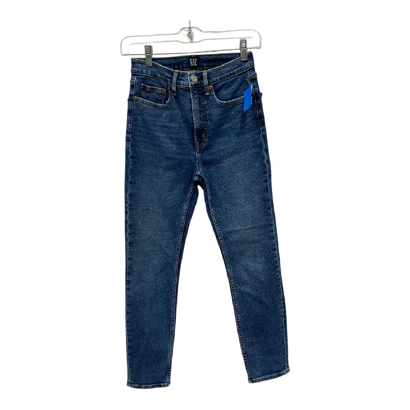 Jeans Skinny By Gap In Blue Denim, Size:0 Street