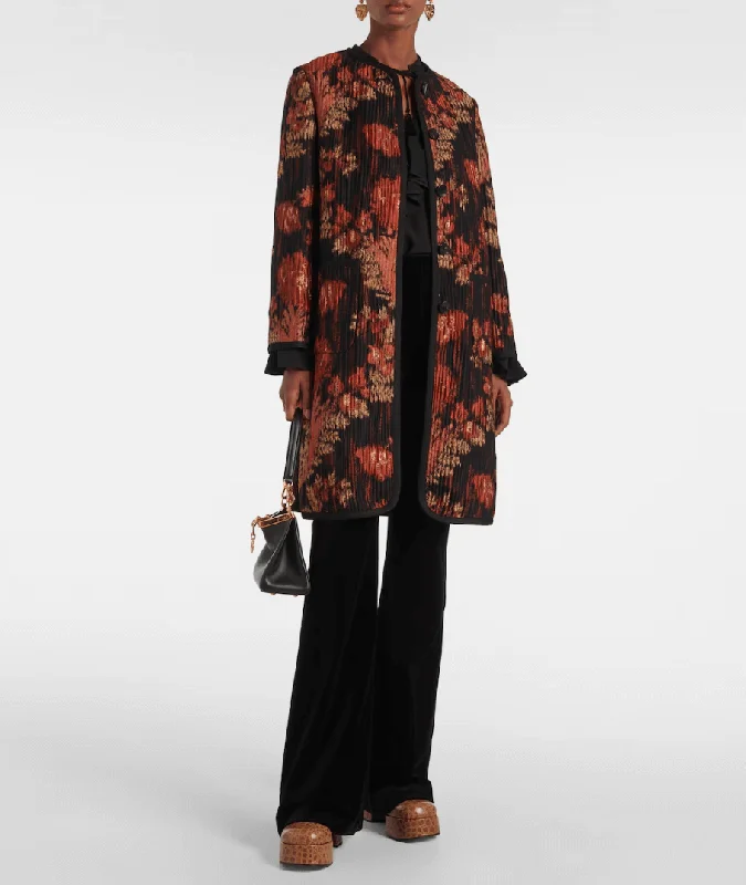 Floral printed coat Sustainable Organic