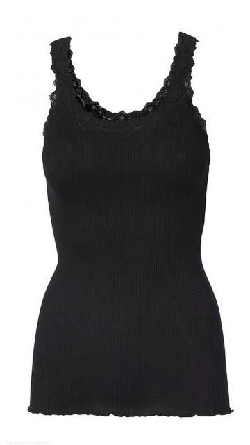 Black Rosemunde Babette Silk Lace Tank Top garde