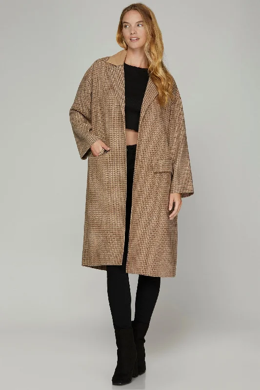 Everything I See Oversized Check Print Coat performance