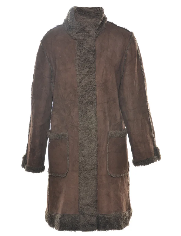 Bernardo Shearling Lining Coat - L Sleek Women's 