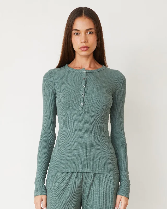 Baby Thermal Henley Artistic Women's Hand - painted