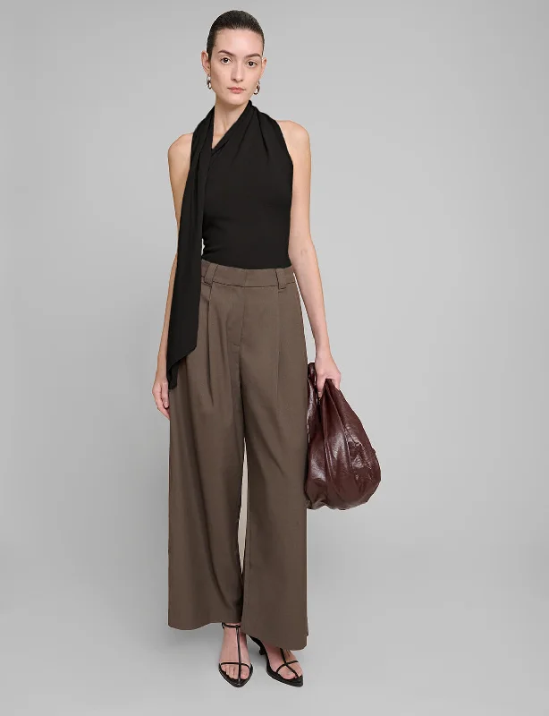 Neck Tie Knit Top British Gentlewoman Style