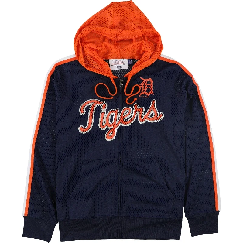 G-Iii Sports Womens Detroit Tigers Mesh Hoodie Sweatshirt Relaxed Women's Beachy