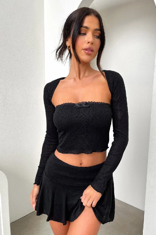 Pyper Crop - Black Laid - back Women's Vibe