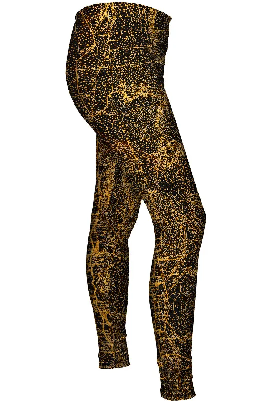 Topography Map Gold Athletic Women's 