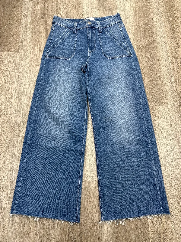 Jeans Wide Leg By Paige In Blue Denim, Size: 2 Dynamic Women's Moto
