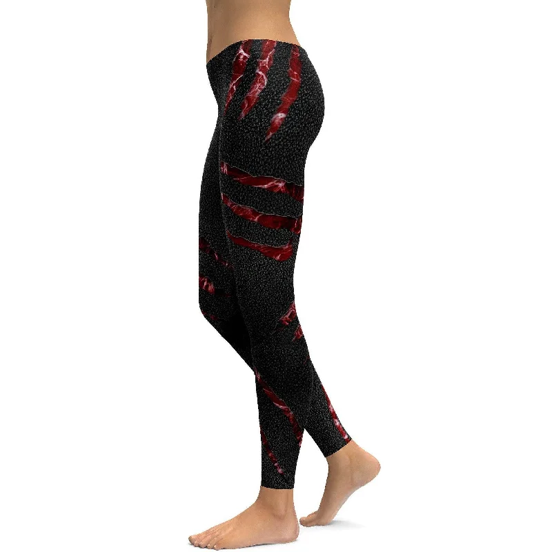 Ripped Flesh Leggings Sophisticated Women's 
