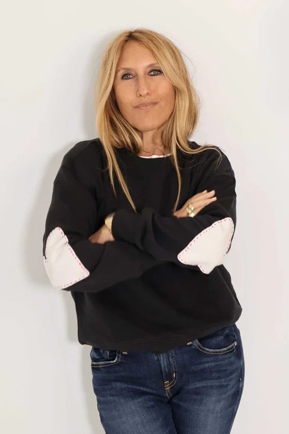 Kerri Rosenthal Boyfriend Patchwork Sweatshirt Youthful Women's Pop