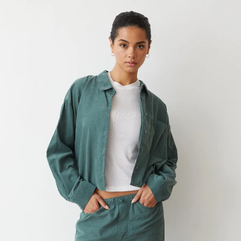 Mini Corduroy Cropped Shirt Cashmere