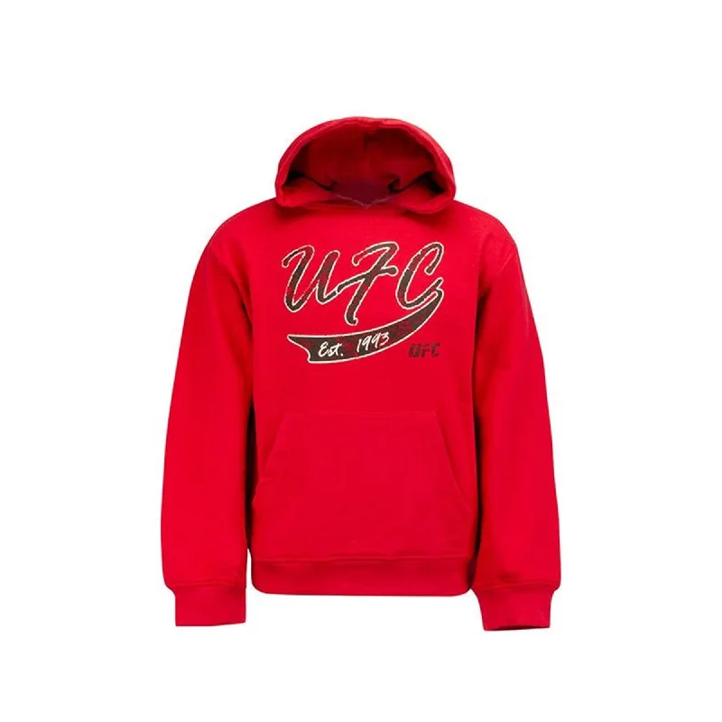 Ufc Girls Script Pullover Hoodie Sweatshirt Unique Women's Upcycled